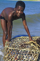 Young lobster fisherman, Sainte Luce fishing village, South East Madagascar