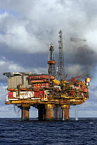 The Cormorant Alpha production platform, situated in the North Sea 70 miles north east of the Shetland Islands, May 2007