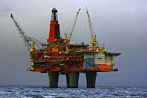 The Statfjord Bravo production platform in the Norwegian section of the North Sea, September 2007