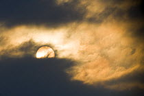 The sun bursting through clouds, Estonia