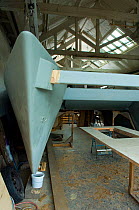 Woods design catamaran under construction at the Underfall Yard. Bristol Floating Harbour, England, July 2008