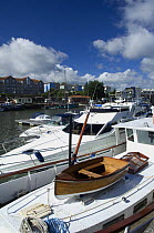 Cabin cruisers moored at Bristol Harbour Festival, August 2008