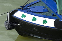 Decorated bow of a narrow boat, Bristol Floating Harbour, 2008