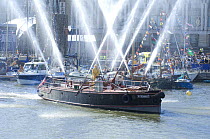 Pyronaut fireboat displaying at the Bristol Harbour Festival, August 2008