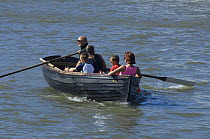 Family in rowing boat at the Bristol Harbour Festival, August 2008