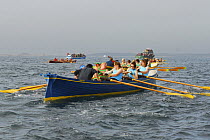 Pendeen ladies crew racing at the 19th World Pilot Gig Championships, Isles of Scilly, May 2008