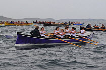 Goran ladies crew in their gig "Gwineas" racing at the 19th World Pilot Gig Championships, Isles of Scilly, May 2008
