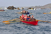 St Agnes men's crew racing at the 19th World Pilot Gig Championships, Isles of Scilly, May 2008