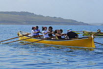 Porthleven ladies crew in "Energetic" racing at the 19th World Pilot Gig Championships, Isles of Scilly, May 2008