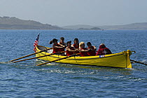 USA ladies crew in borrowed gig "Lyonesse" racing at the 19th World Pilot Gig Championships, Isles of Scilly, May 2008