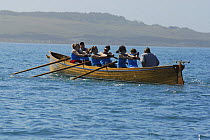 Boscastle ladies crew racing "Torrent" at the 19th World Pilot Gig Championships, Isles of Scilly, May 2008