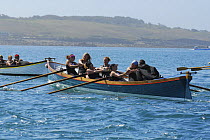 Isles of Scilly ladies crew racing "Tregarthens" at the 19th World Pilot Gig Championships, Isles of Scilly, May 2008