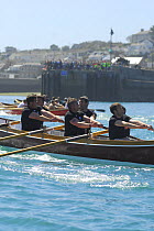 Flushing and Mylor men's crew in "Penarrow" racing at the 19th World Pilot Gig Championships, Isles of Scilly, May 2008