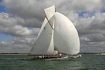 "Kelpie" under sail during Round the Island Race, The British Classic Yacht Club Regatta, Cowes Classic Week, July 2008