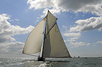 "Mariquita" under sail during Round the Island Race, The British Classic Yacht Club Regatta, Cowes Classic Week, July 2008