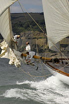 "Mariquita" under sail during Round the Island Race, The British Classic Yacht Club Regatta, Cowes Classic Week, July 2008