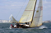 "Cetewayo" under sail during Round the Island Race, The British Classic Yacht Club Regatta, Cowes Classic Week, July 2008