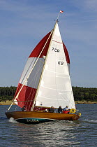 "Zaleda" under sail during Round the Island Race, The British Classic Yacht Club Regatta, Cowes Classic Week, July 2008