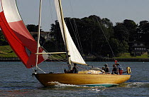 "Zaleda" under sail during Round the Island Race, The British Classic Yacht Club Regatta, Cowes Classic Week, July 2008