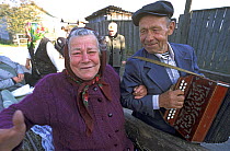 Villagers at village festival, Chukhrai, Bryansk Province, Russia