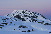 Late evening colours at the southern most alpine region in Norway, Skykula in Bjerkreim. April