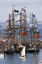 Boats in Port de Rosmeur, Douarnenez Maritime Festival, France, July 2008