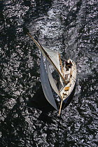 Gaff cutter "Velsia" under sail, Douarnenez Maritime Festival, France, July 2008