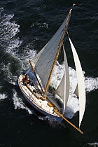 Cutter "Velsia" under sail at Douarnenez Maritime Festival, France, July 2008