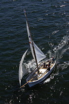 Traditional boat "La Bonne Mere" under sail at Douarnenez Maritime Festival, France, July 2008