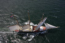 Three masted schooner "Hendrika Bartelds" at the Douarnenez Maritime Festival, France, July 2008