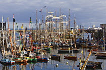 Harbour scene at Douarnenez Maritime Festival, France, July 2008