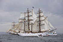 Schooner "Aphrodite" under sail at Douarnenez Maritime Festival, France, July 2008