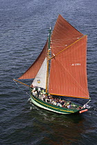 Gaff cutter under sail at Douarnenez Maritime Festival, France, July 2008
