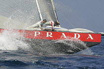 Prada sponsored boat "Luna Rossa" at the 32nd America's Cup (Louis Vuitton Act 12 Semi final), Valencia, Spain. June 2006.