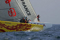 China and France teams race at the 32nd America's Cup (Louis Vuitton Act 12 Semi final), Valencia, Spain. June 2006.