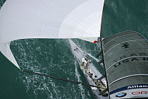 Racing yacht at America's Cup (Louis Vuitton Act 13), Valencia, Spain. May 2007.