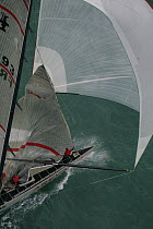 Sail work at America's Cup (Louis Vuitton Act 13), Valencia, Spain. May 2007.