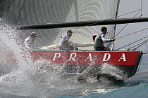 Prada sponsored boat "Luna Rossa" at America's Cup (Louis Vuitton Act 13), Valencia, Spain. May 2007.