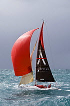 Figaro yacht "Athema" under sail, with skipper Erwan Tabarly, March 2008