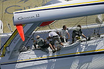 "Gitana" heeling at Multi Cup 60 Cafe Ambassador Grand Prix de Marseille, France. June 2006. ALL USES (including editorial) must be cleared with Bluegreen Pictures BEFORE downloading.