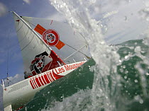 "Les Mousquetaires" Figaro yacht in choppy seas, BPE Trophy 2007
