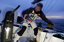 Winching aboard 60ft "Akena" during Transatlantic Jaques Vabre, September 2007