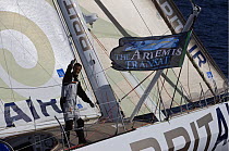 Skipper Armel le Cleac'h on his monohull 60ft "Britair" yacht, Artemis Transatlantic 2008