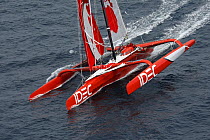 Maxi Trimaran "Idec" under sail, Douarnenez Challenge, July 2007