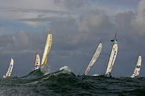 Monohulls departing France for Transatlantic Jacques Vabre race, November 2005