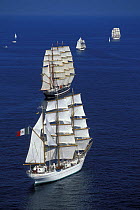 Three masted barque "Cuauhtemoc" and four masted barque "Kruzenstern", Cutty Sark Tall Ships race, 1999