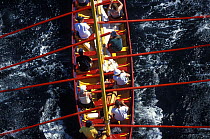 Crew rowing yole, Douarnenez Maritime Festival, France 2000