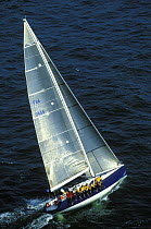 Yacht "Imagine" during regatta in the Bay of Quiberon, Brittany, France 2002