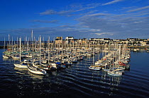 Yachts moored in marina at Concarneau, Finistere, Brittany, France