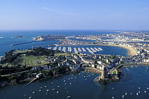 Saint Malo from the air, Brittany, France